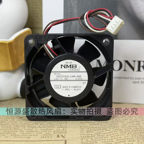 原装NMB 06025SS-24R-AM 24V 0.20A 6cm 6025变频器复印机风扇4线