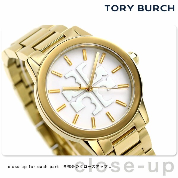 日本直邮代购 tory burch 石英表 金色休闲中性女士复古手表