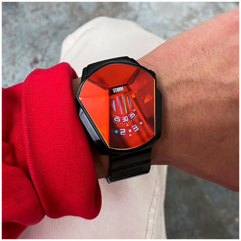 日本代购 STORM LONDON 男士个性潮流不规则表盘数字显示手表