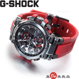 SHOCK 光动能6局电波手表红色 直邮卡西欧G 日本代购 蓝牙运动腕表