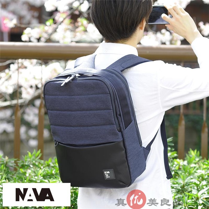 日本代购 NAVA Design 男款复古商务出行双肩包大容量电脑背包 运动包/户外包/配件 双肩背包 原图主图