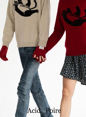 AcidPoire  男女情侣同款亲肤秋冬通勤保暖针织上衣羊毛毛衣