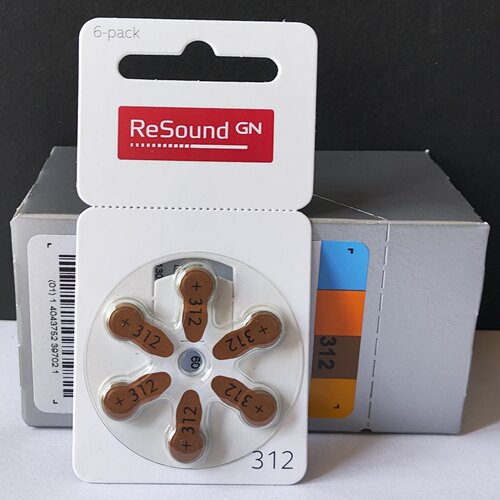 ReSound瑞声达锌空助听器电池312