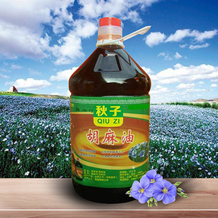秋子山西大同正宗胡麻油食用油熟榨亚麻籽油纯胡麻油正品 热榨胡油