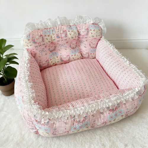 猫狗通用PP棉棉质可爱带枕头实用