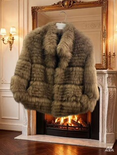 2026冬季新款车条日落甜酒真狐狸毛皮草外套女短款年轻时尚大衣