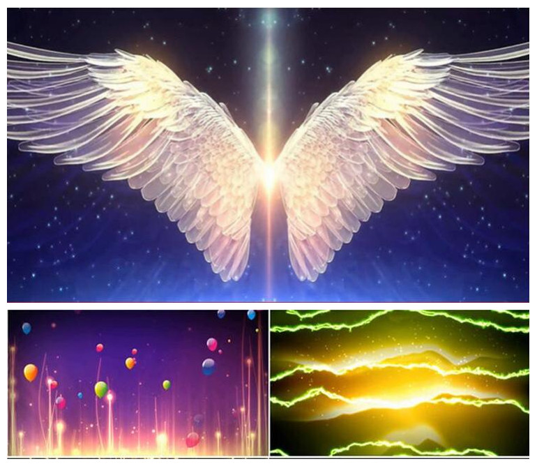 最的太阳+翅膀配乐成品 演出led背景视频素材 天使翅膀我是歌手