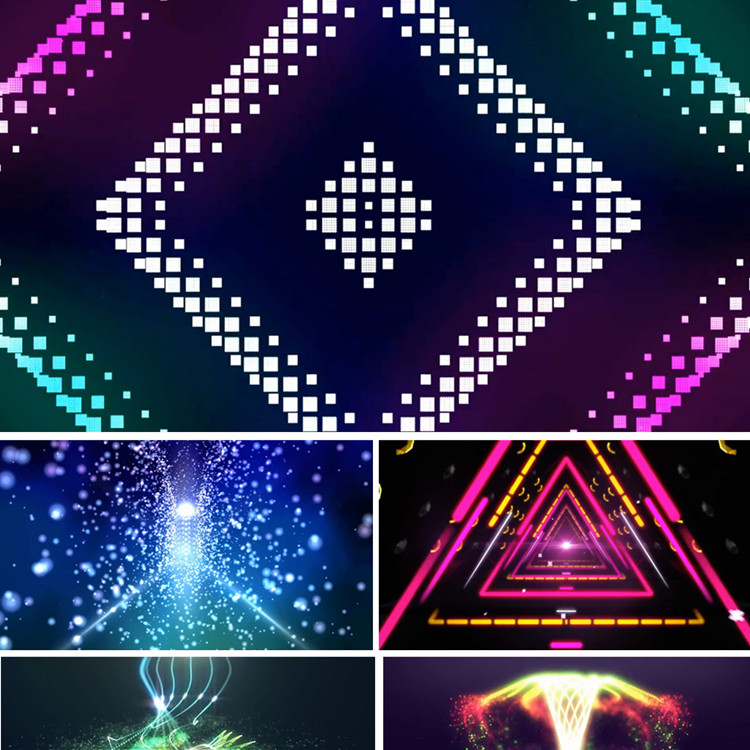 EIEI配乐成品动感舞台背景视频灯光秀万花筒EiEi led动态视频素材