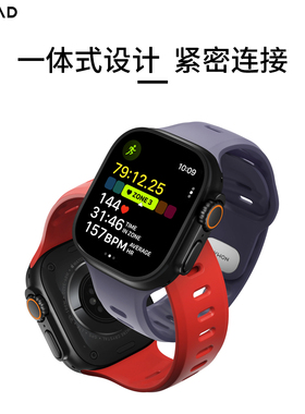 NOMAD适用苹果iwatch表带watch Ultra2/S10/9手表带49/46mm氟橡胶