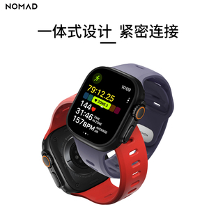 9手表带49 S10 46mm氟橡胶 Ultra2 NOMAD适用苹果iwatch表带watch