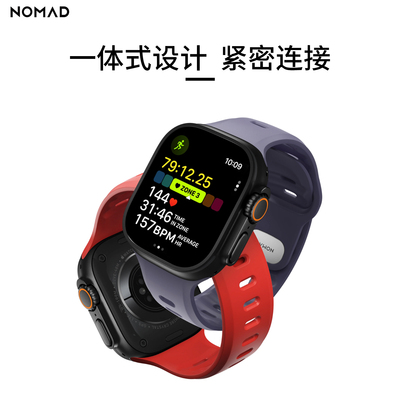 NOMAD适用苹果iwatch表带watch Ultra2/S10/9手表带49/46mm氟橡胶