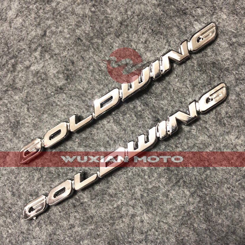 适用于本田金翼gl1800英文电镀件中板浮标侧板边盖标志车贴花贴纸