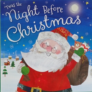 英语原版书圣诞前夜绘本亲子共读Christmas经典诗歌克莱门特克拉克摩尔创作克莱尔芬内尔插画适合36岁儿童感受圣诞节温馨快乐