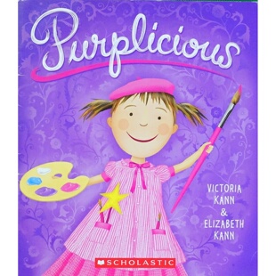 英语原版书Purplicious绘本紫色仙境亲子共读图画书维多利亚坎恩与伊丽莎白坎恩姐妹创作色彩鲜艳充满童趣帮助孩子学习颜色认知