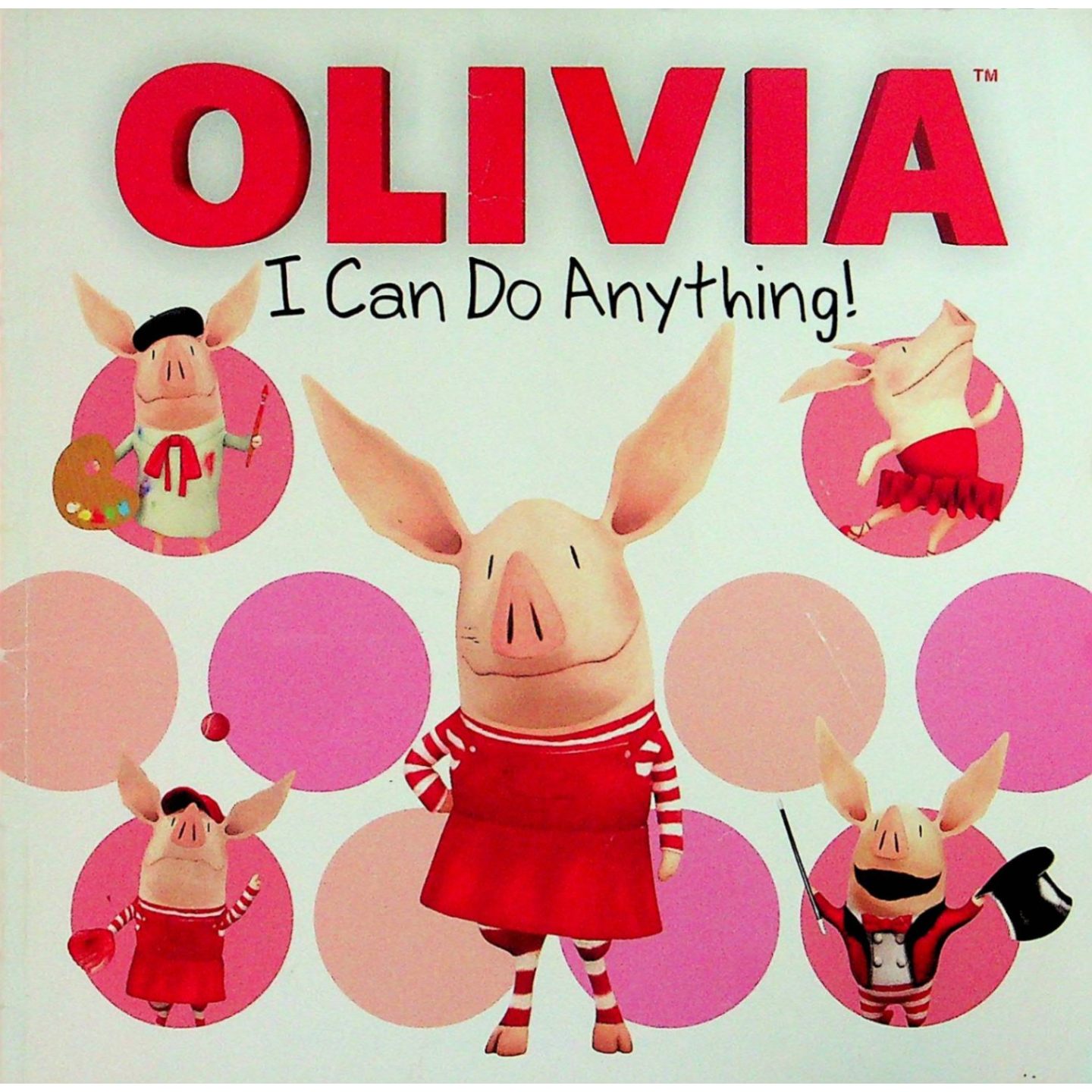 奥莉薇无所不能英语原版绘本Olivia系列由凯迪克银奖插画家伊恩福克纳绘制讲述小猪奥莉薇对未来职业的无限想象适合36岁儿童亲子