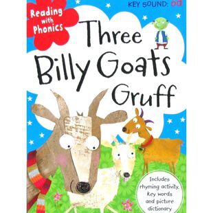 英语原版书自然拼读故事ThreeBillyGoatsGruff绘本亲子共读经典童话故事尼克佩奇著克莱尔芬内尔绘适合36岁儿童英语启蒙学习自然