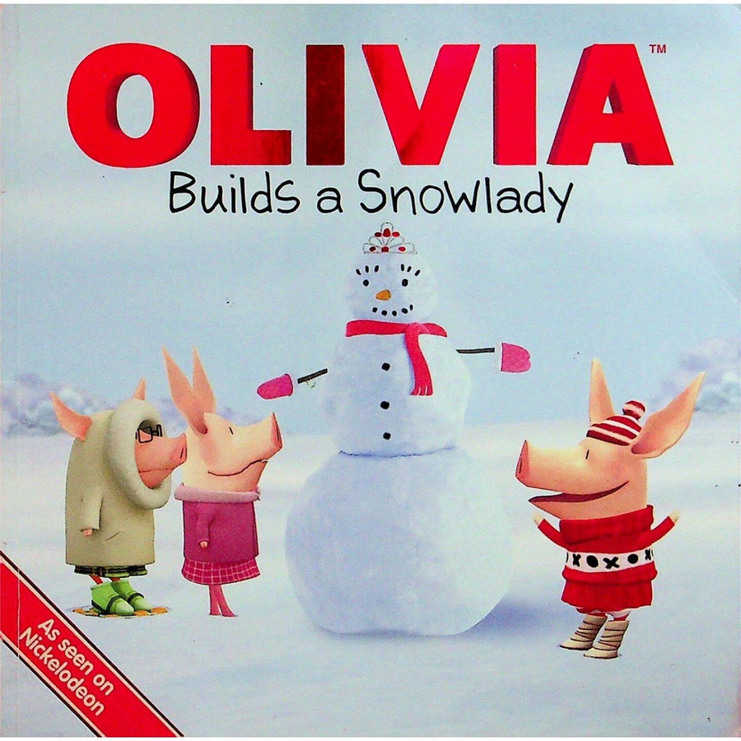 奥莉薇系列原版英语绘本OliviaBuildsaSnowlady亲子共读冬季主题趣味故事36岁儿童图画书团队合作创造力培养