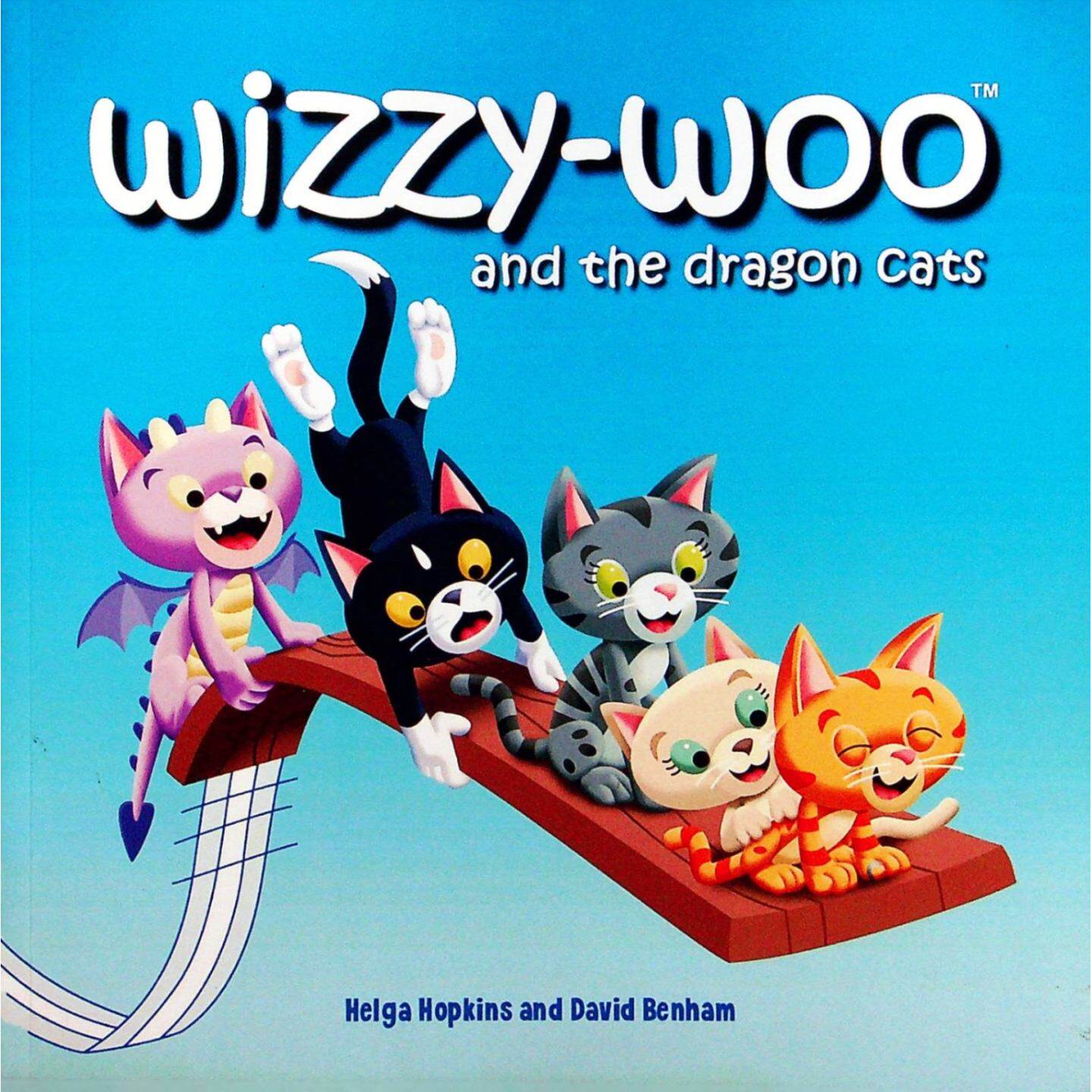 威兹伍系列原版英语绘本领读亲子共读WizzyWoo龙猫冒险故事小猫威兹伍和朋友们发现魔法戒指来到龙猫国度帮助小龙猫巴兹学会喷火