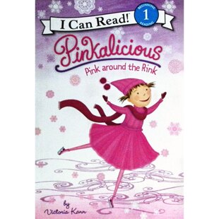 我能读系列原版英语绘本溜冰场上的粉红色Pinkalicious维多利亚坎恩创作亲子共读36岁儿童颜色认知克服情绪家庭温暖睡前故事
