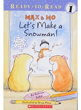 英语原版书学乐分级阅读堆雪人绘本ReadytoRead系列凯迪克奖插画家布莱恩弗洛卡温馨水彩插画讲述两个好朋友冬日堆雪人的温暖故