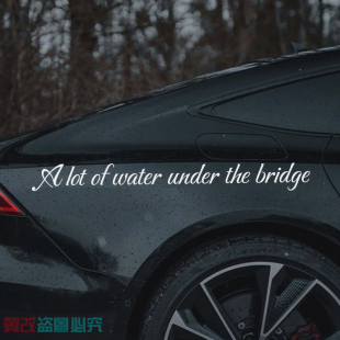 往事随风英文汽车贴纸创意个性 饰贴拉花灯眉 自定义定制反光文字装