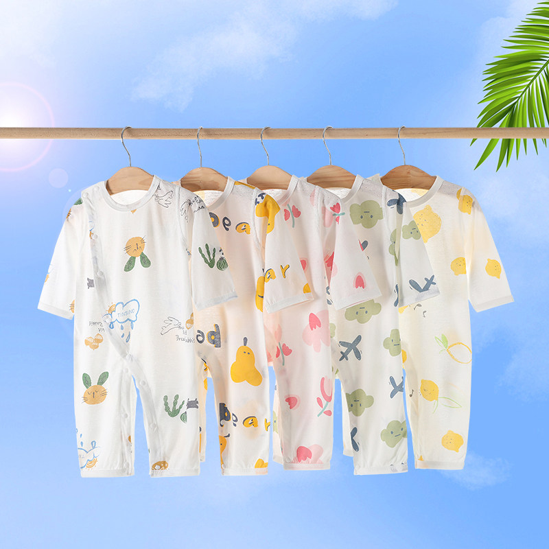 宝宝连体衣夏季长袖薄款新生婴儿夏天衣服哈衣爬服睡衣空调服夏装属于什么档次？