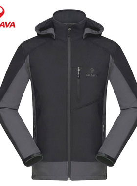 CARAVA 户外软壳冲锋衣防风防水春秋冬徒步爬山