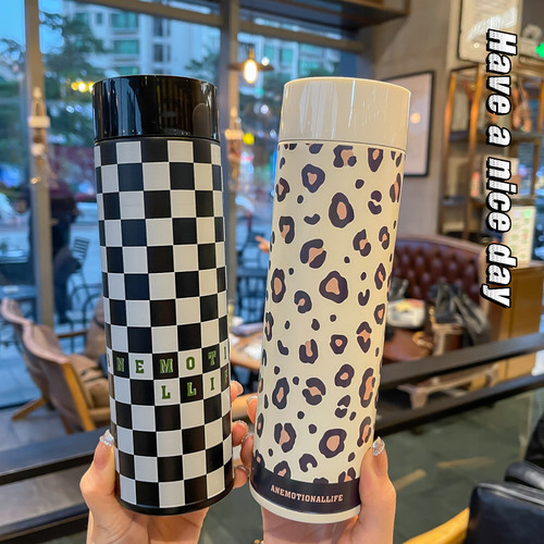 黑白棋盘格cup先森潮流送杯刷