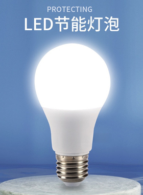 A型白光护眼室内球泡LED灯泡E27大螺口家用省电LED灯泡节能灯泡