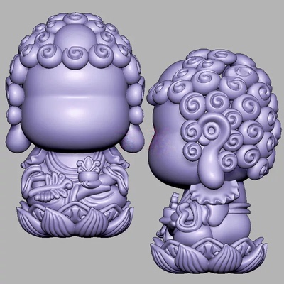 坐莲花无相佛三维立体图圆雕图STL文件雕刻机3D模型3003
