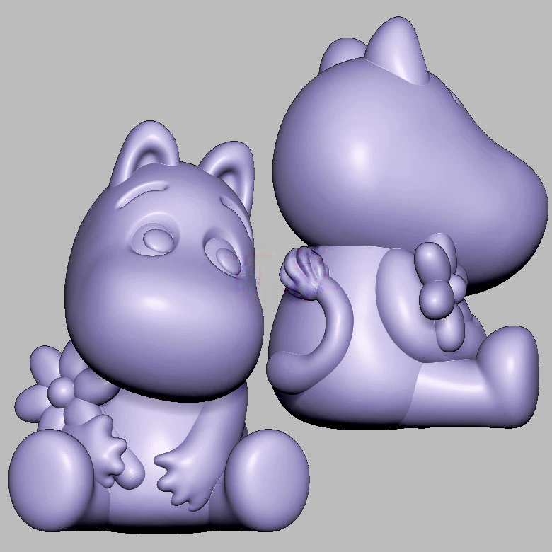 小花姆明三维立体图电脑圆雕雕刻图纸stl文件3d打印模型2088