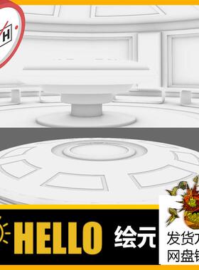 blender科幻未来场景犀牛建模rhino/C4D/3Dmax/maya模型obj 3dm