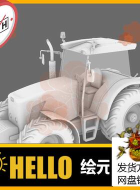 推土机拖拉机拖车 犀牛建模rhino/C4D/3Dmax/maya模型obj 3dm fbx