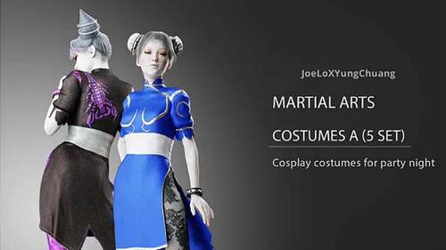 CC4 ICLONE8服装素材之武术套装 妹子型