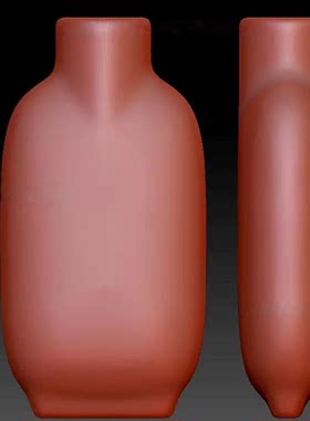 长方形瓶子鼻烟壶三维立体图圆雕图stl文件雕刻机3d模型940