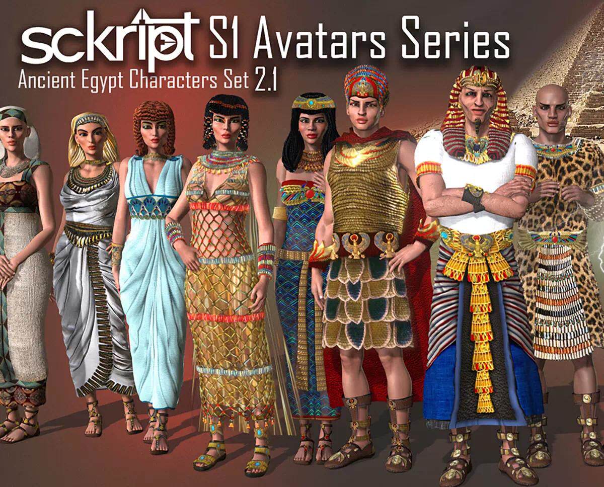 iclone8 cc4 人物素材之科幻埃及人物 sckript.ancient.egypt