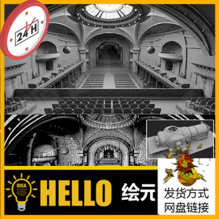 zb/3dmax/maya/C4D音乐厅歌剧院剧场舞台大会堂场景犀牛rhino模型