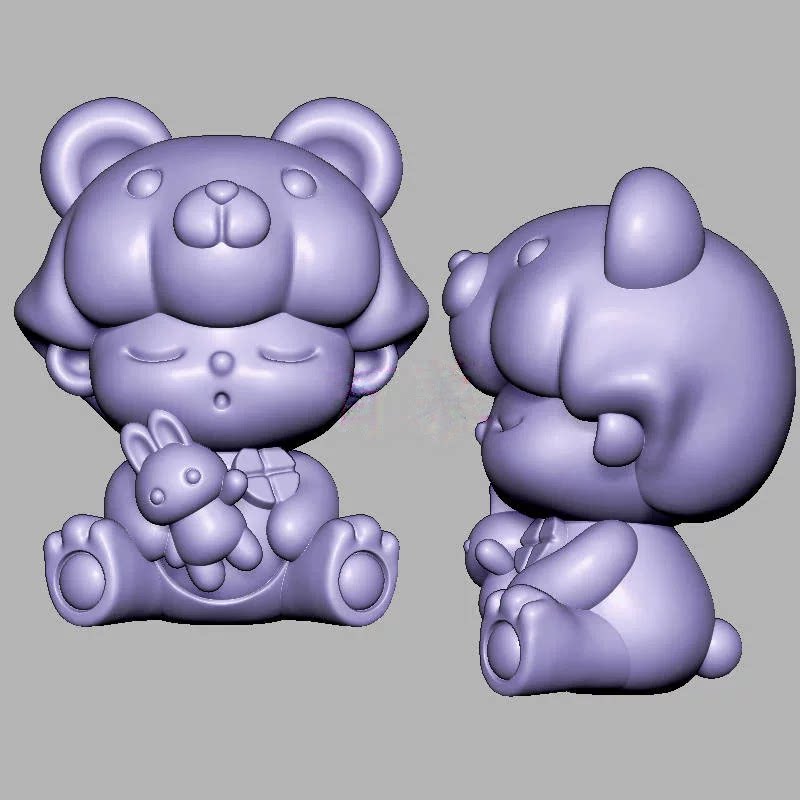 兔子迪莫dimoo三维立体图电脑圆雕雕刻图纸stl文件3d打印模型2235