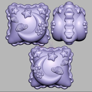 星空抱枕三维立体图电脑圆雕雕刻图纸stl文件3d打印模型1113