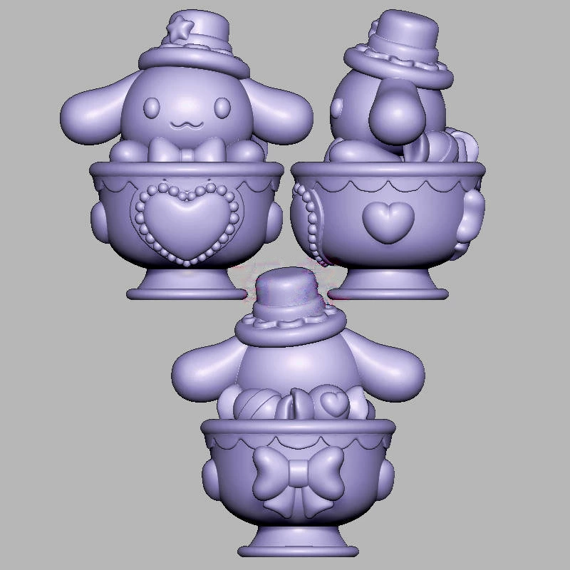 玉桂狗爱心杯三维立体图电脑圆雕雕刻图纸stl文件3d打印模型1137