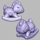 爱心木马小马三维立体图3d打印STL文件圆雕图雕刻机3D模型1280