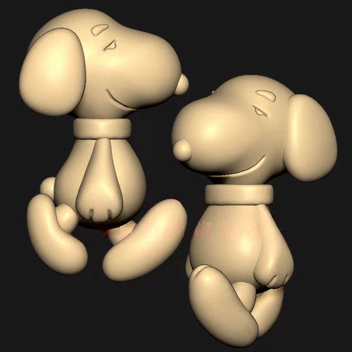 史努比卡通史努比三维立体图圆雕图STL文件雕刻机3D模型164