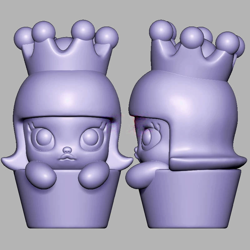 皇冠Molly茉莉三维立体图电脑圆雕雕刻图纸stl文件3d打印模型2228