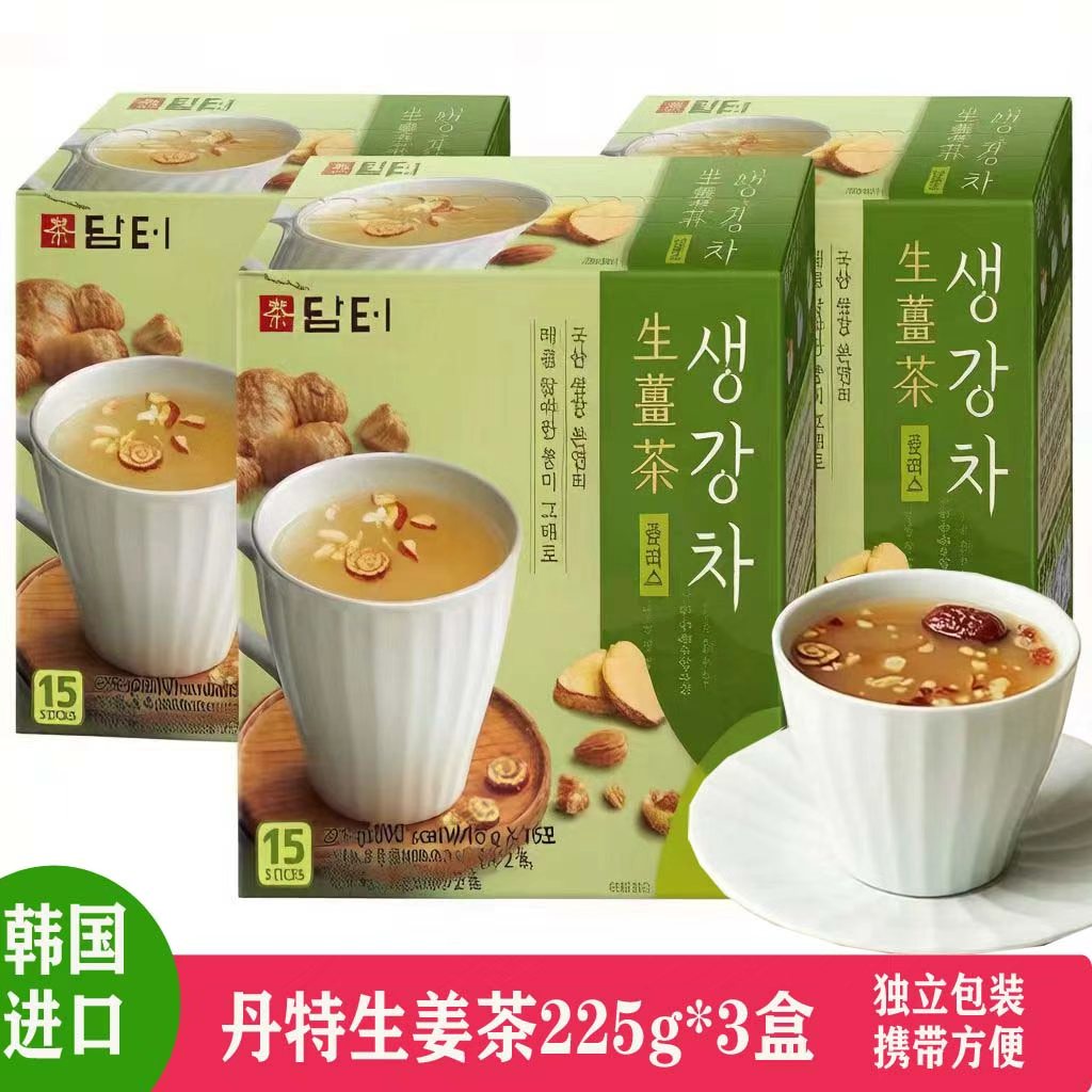 韩国进口丹特牌红枣生姜茶粉姜茶单独小包装冲剂姜味速溶固体饮料
