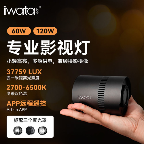 iwata摄影补光灯直播led补光灯主播专用打光灯便携式人像常亮灯
