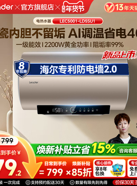 海尔出品统帅家用电热水器速热50L一级能效镁棒免换官方LD5S