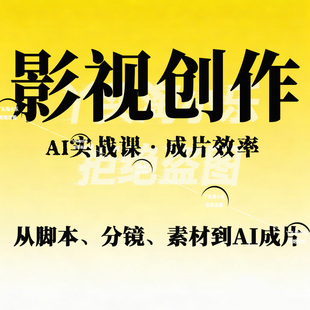 影视创作AI实战课从脚本、分镜、素材到AI成片成片效率