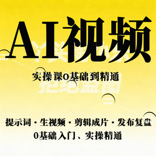 AI视频实操课O基础到精通，提示词·生视频·剪辑成片·发布复盘