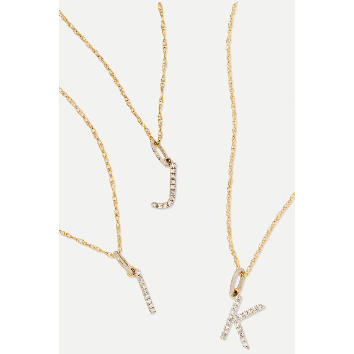 stone and strand alphabet 14k 项链2022新款春夏女士奢侈品