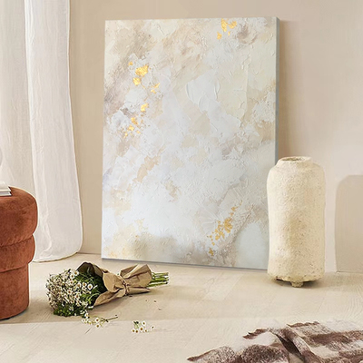 AFC.ART《落英》原创手绘油画侘寂风客厅装饰画大幅落地简约挂画